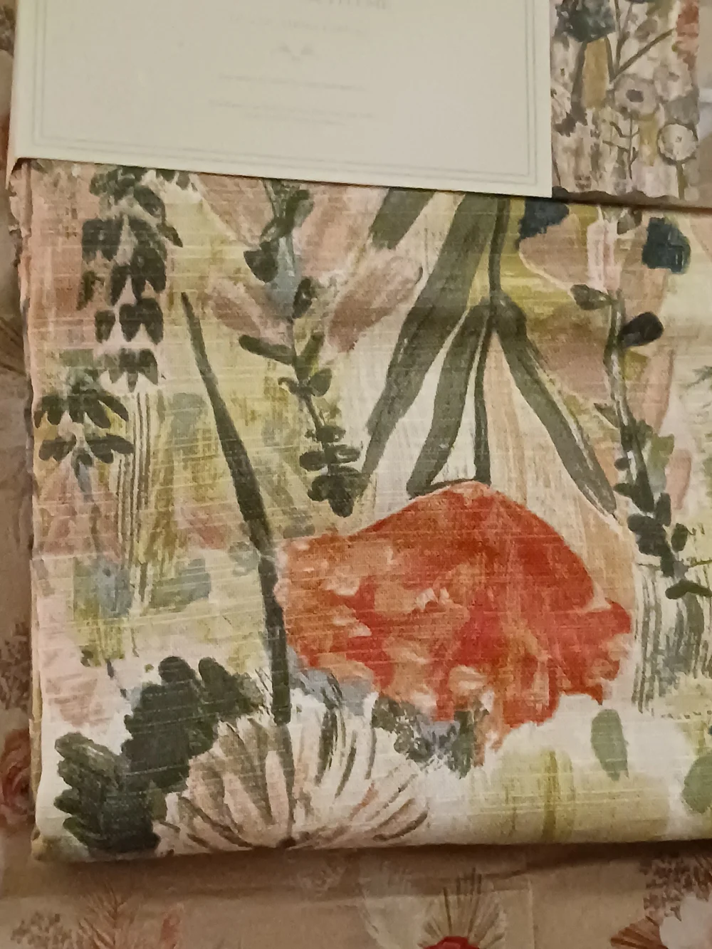 Market Street Bath Wildflower Thyme Shower Curtain 100% Cotton
